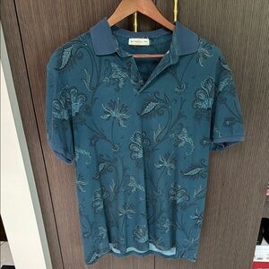 ETRO Floral Blue Polo Shirt XL